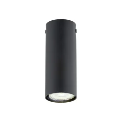 Kattokohdevalo Tecno 1S, teräs, GU10, korkeus 15 cm, musta