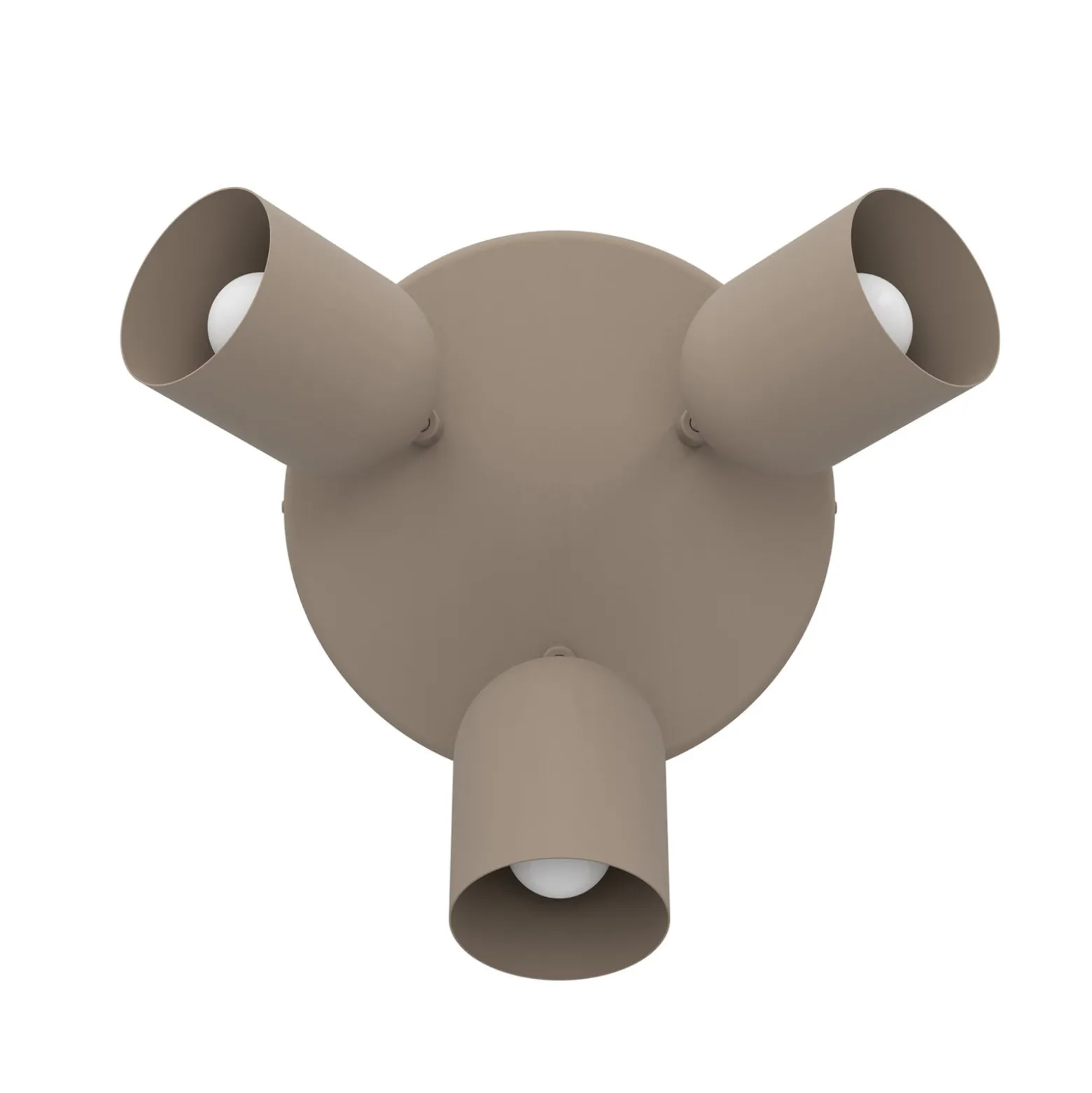 Kattokohdevalo Tilston, beige, Ø 25 cm, 3-lamppuinen, teräs