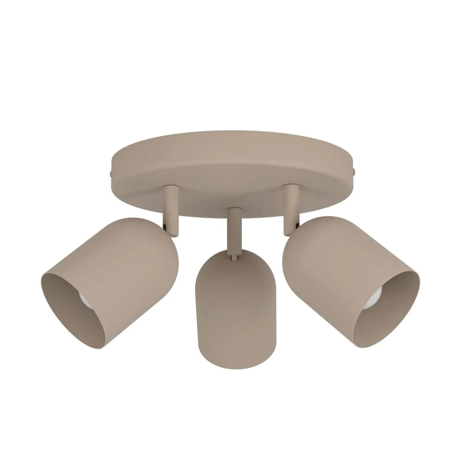 Kattokohdevalo Tilston, beige, Ø 25 cm, 3-lamppuinen, teräs