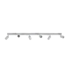 Kattokohdevalo Top, valkoinen, 127 cm, 6-lamppuinen, metalli, GU10