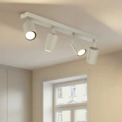 Kattokohdevalo Zoom, 4-lamppuinen, harmaa-beige, teräs, GU10