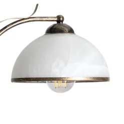 Kattokruunu Korfu, 5-lamppuinen, Ø 68 cm, antiikkikulta