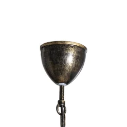 Kattokruunu Korfu, 5-lamppuinen, Ø 68 cm, antiikkikulta