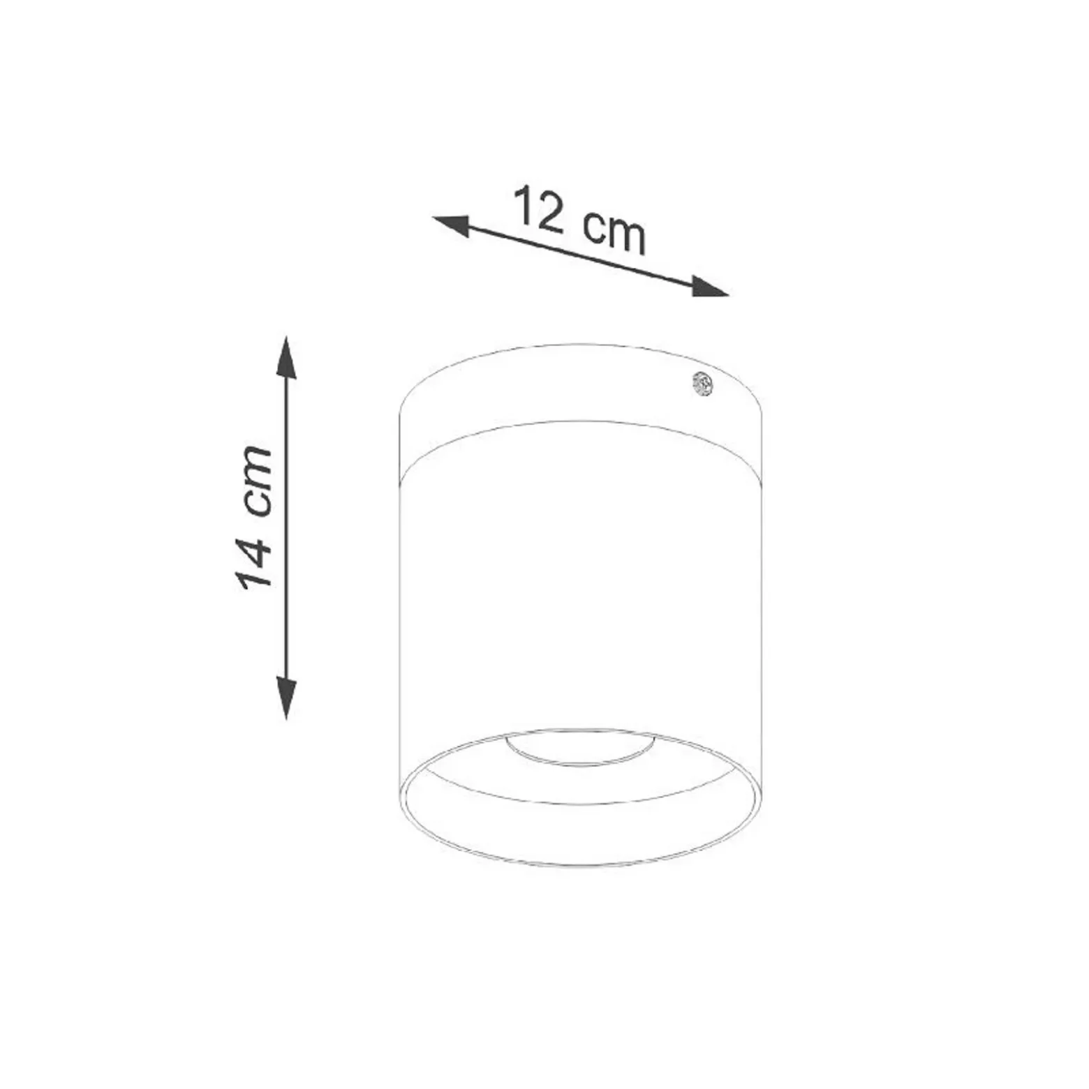 Kattospotti Rif, valkoinen, Ø 12 cm, puu, alumiini
