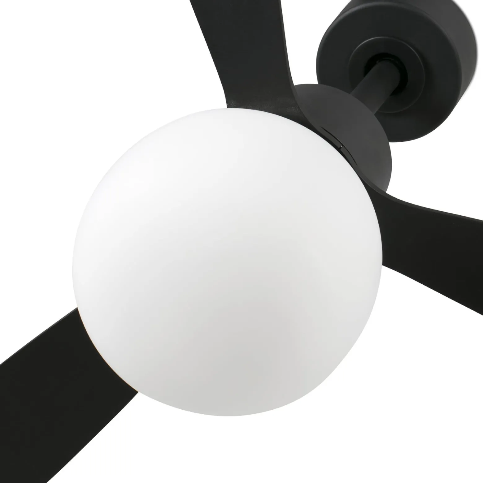 Kattotuuletin Amelia Ball LED-valolla, musta