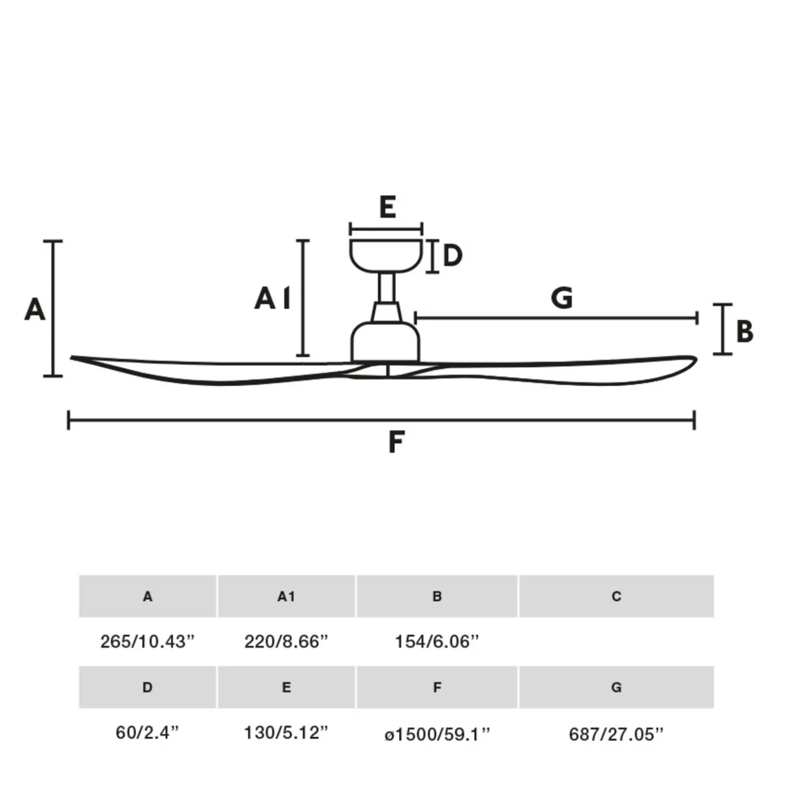 Kattotuuletin Outwood, ruskea, DC, hiljainen, Ø 150 cm, IP44