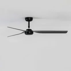 Kattotuuletin Punt M, musta, DC, hiljainen, 130 cm, kaukosäädin