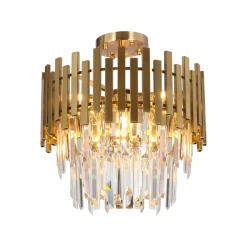Kattovalaisin Aspen, metallia, kullattu, lasikiteitä, Ø 45 cm