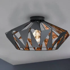 Kattovalaisin Carlton, Ø 47 cm, musta/kupari