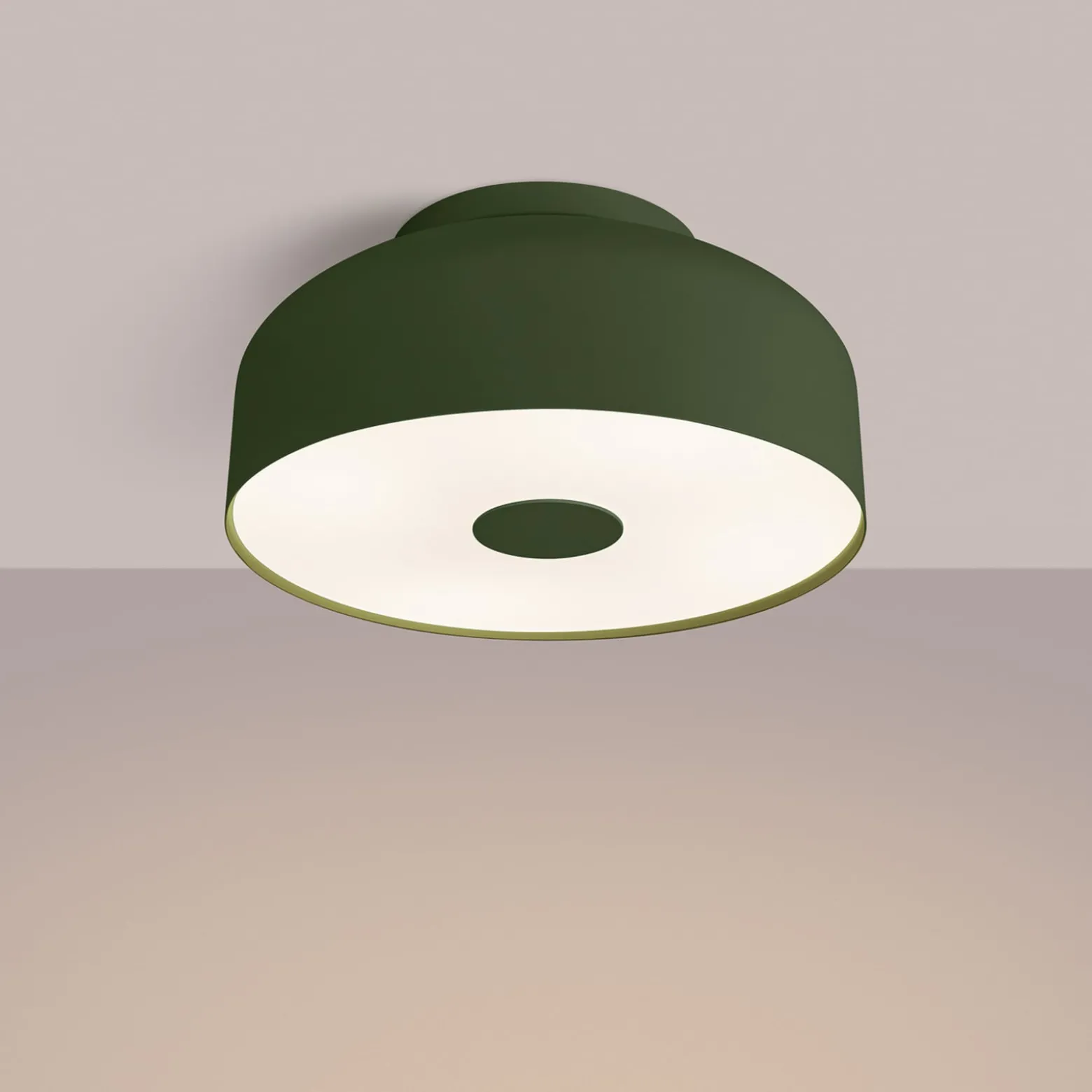 Kattovalaisin CLARO, oliivinvihreä, Ø 30 cm, metalli, 4 x E27