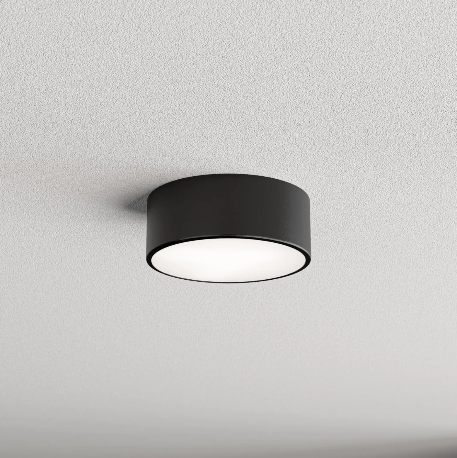 Kattovalaisin Cleo, Ø 20 cm, IP54, musta, metalli, E27