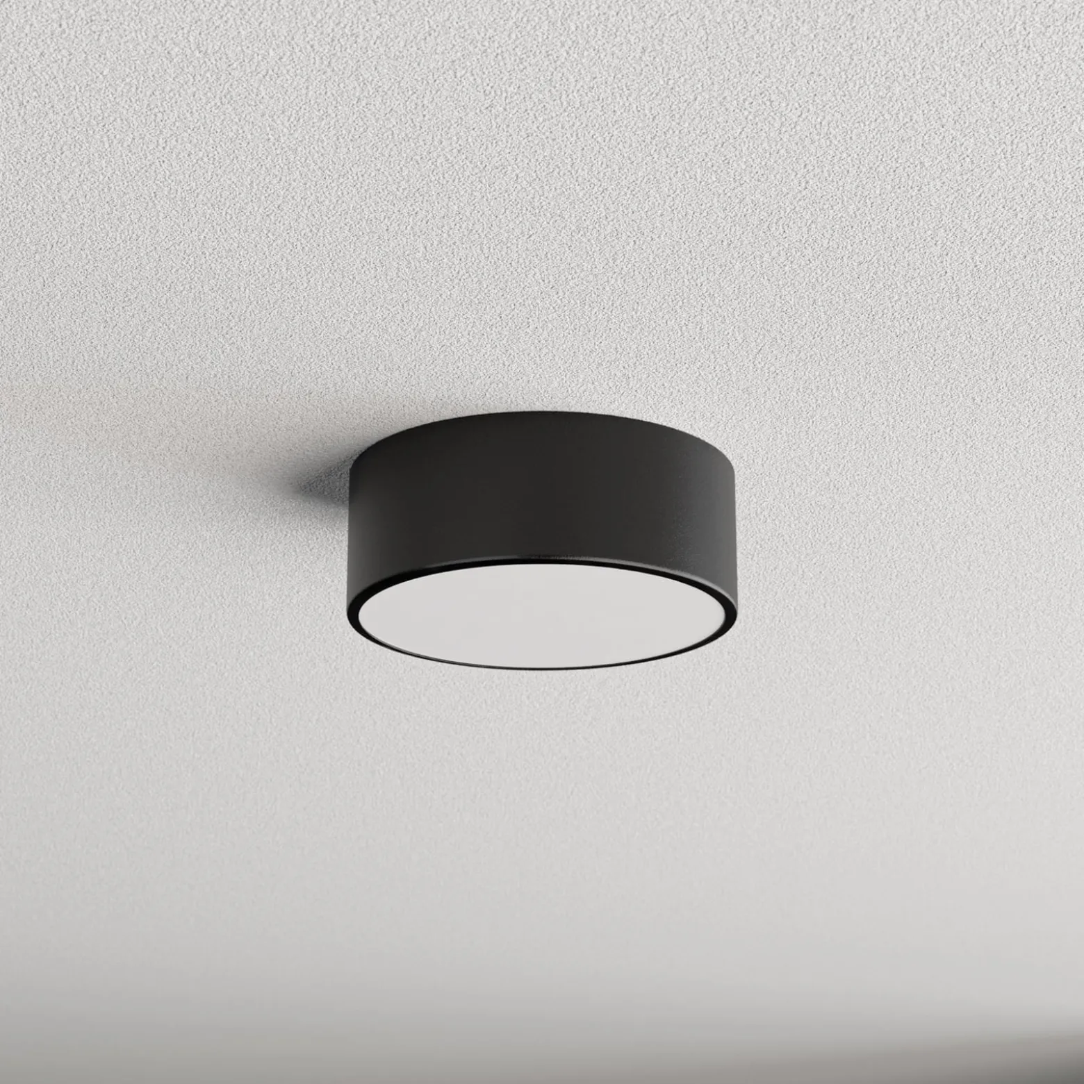Kattovalaisin Cleo, Ø 20 cm, IP54, musta, metalli, E27