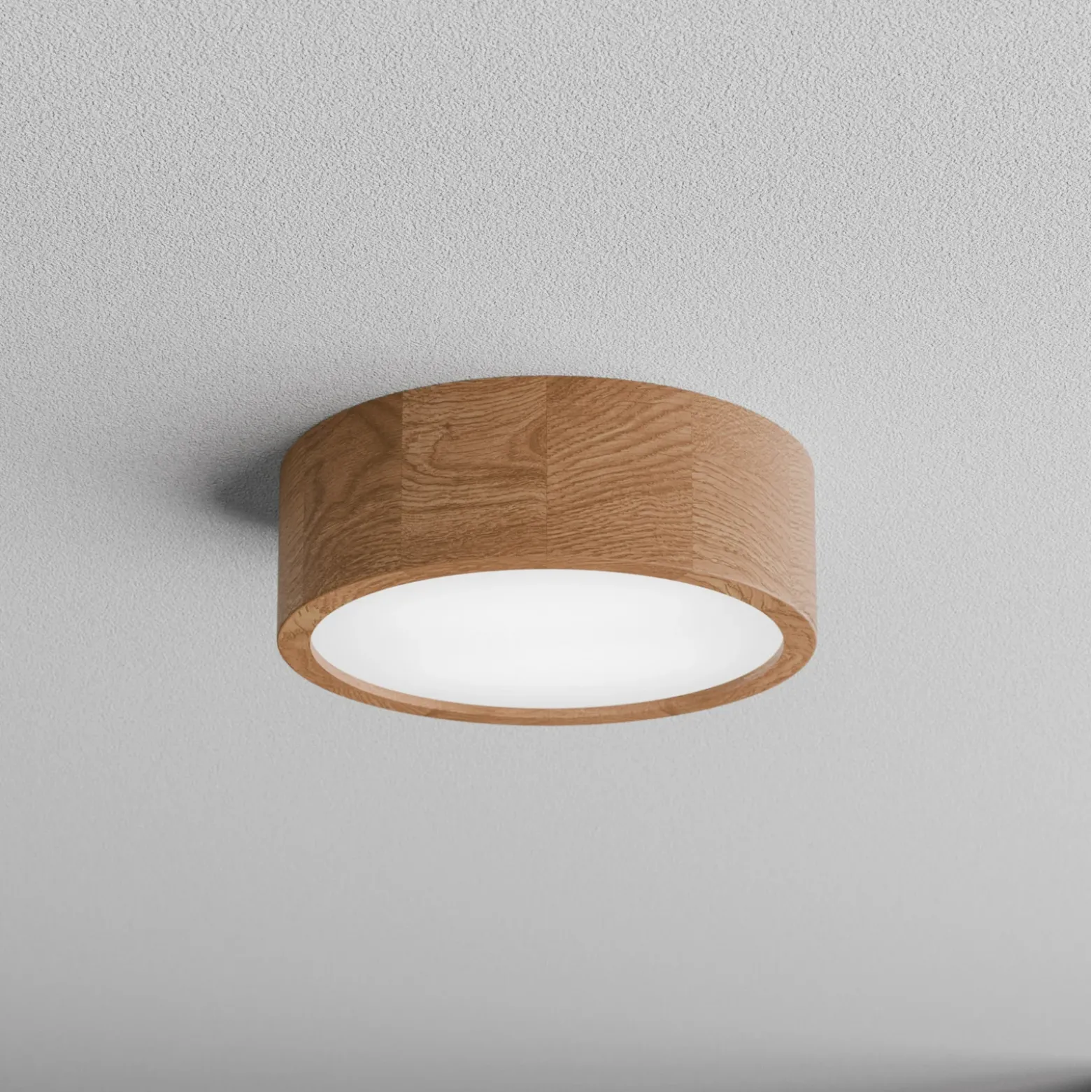 Kattovalaisin Cleo DR275, IP20, tunnistin, Ø 28 cm, tammipuu