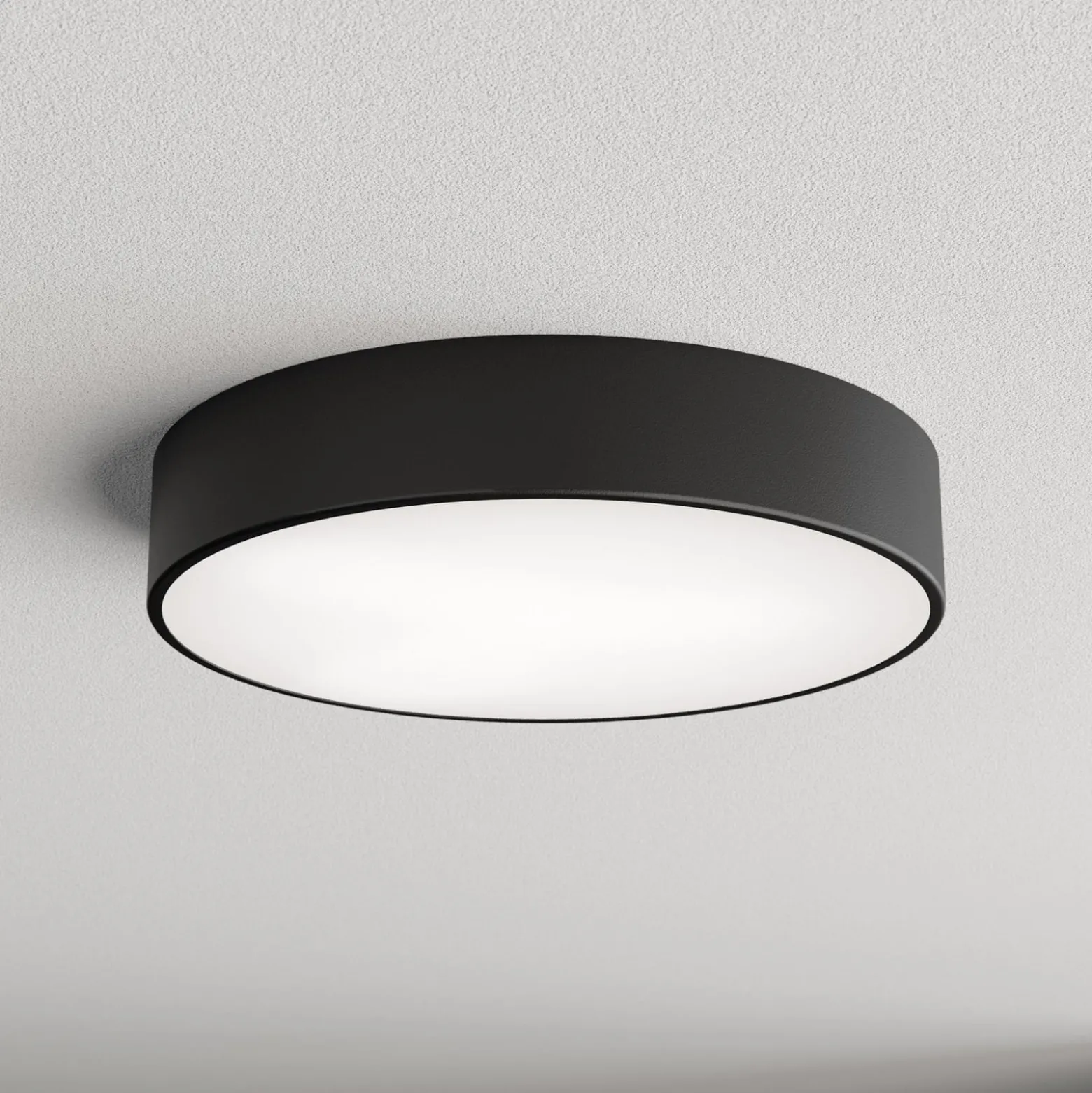Kattovalaisin Cleo 400, musta, anturi, IP54, Ø 40 cm, metalli
