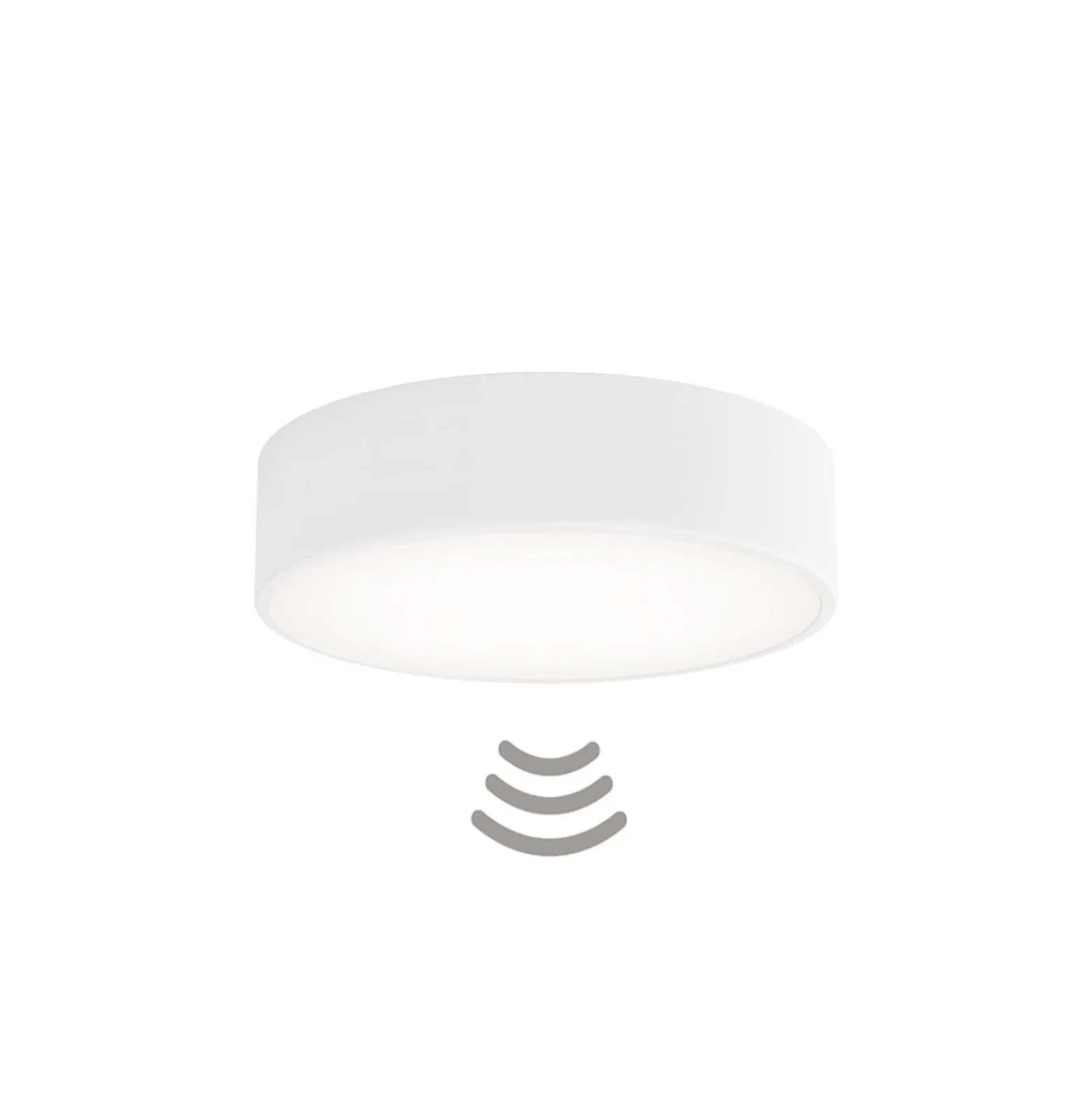 Kattovalaisin Cleo 500, valkoinen, anturi, IP20, Ø 50 cm, metalli