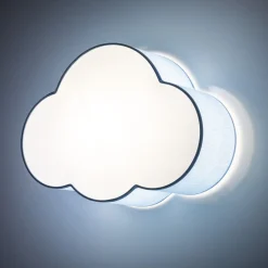 Kattovalaisin Cloud, sininen, 43 cm pitkä, tekstiili, pilvi, E27