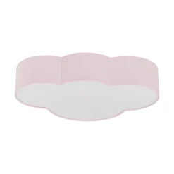 Kattovalaisin Cloud, vaaleanpunainen, 63 cm pitkä, tekstiili, pilvi, E27
