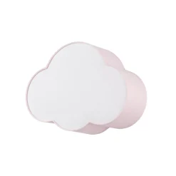 Kattovalaisin Cloud, vaaleanpunainen, 43 cm pitkä, tekstiili, pilvi, E27