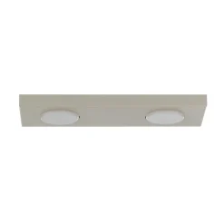 Kattovalaisin Hero, harmaa-beige, 2-lamppuinen, 35 x 12 cm, metalli, GX53