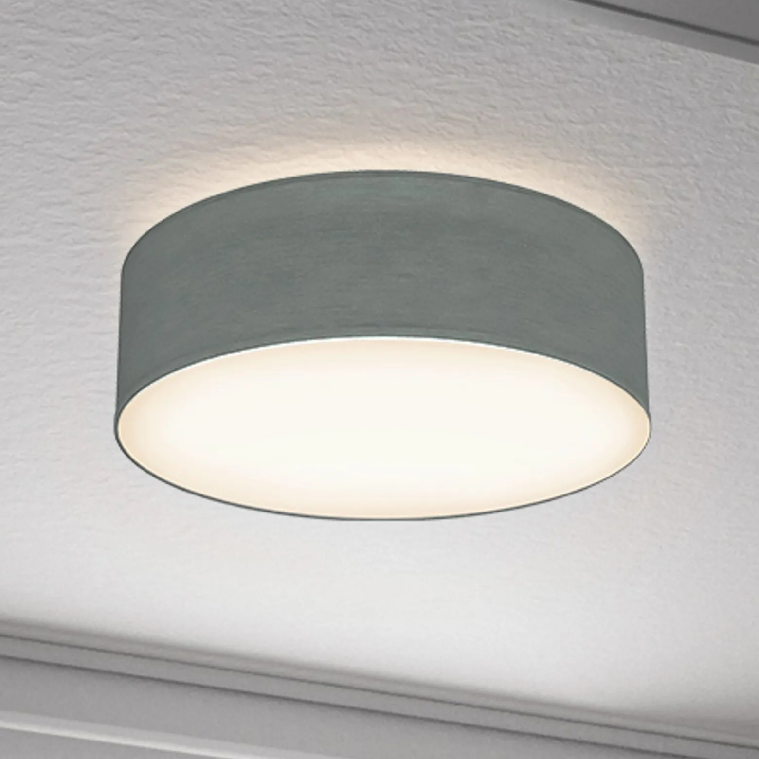 Kattovalaisin Litora, harmaa, Ø 30 cm, tekstiili, E27