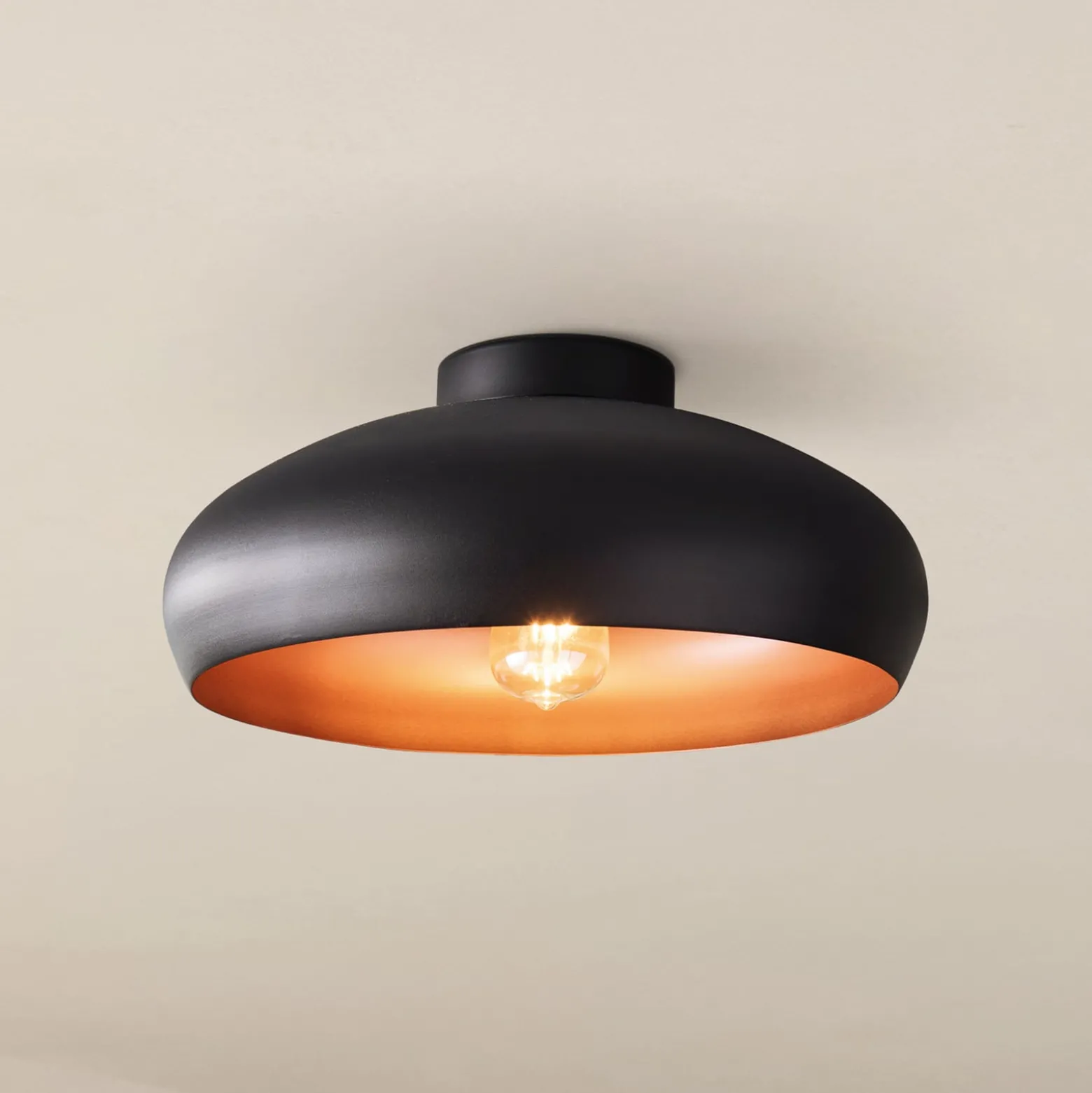 Kattovalaisin Mogano metallia, Ø40 cm, musta