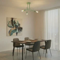 Kattovalaisin Oxford, vihreä, metalli, 3-lamppuinen, E27