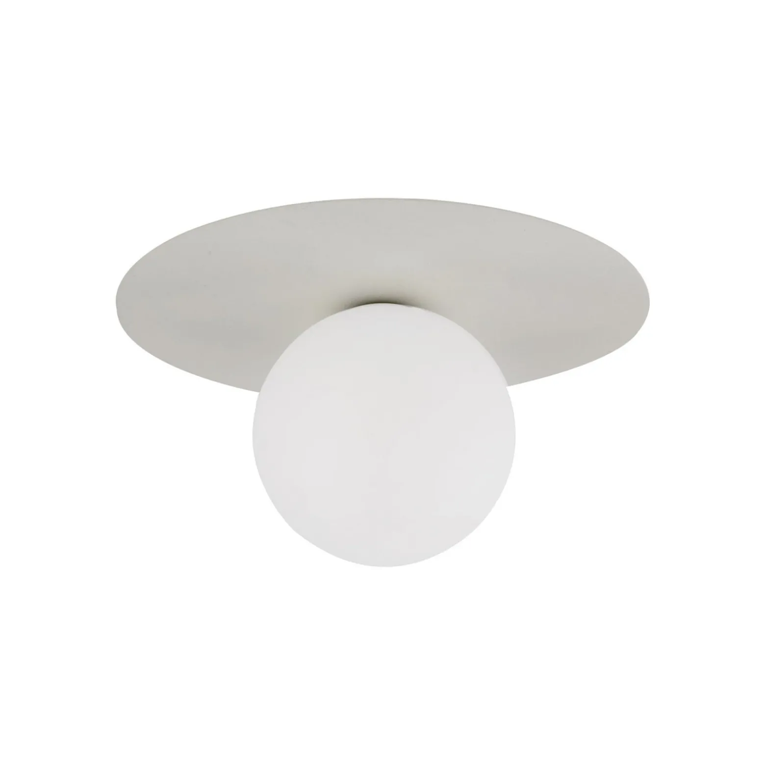 Kattovalaisin Pixie, beige, lasi, Ø 25 cm, pallo, G9