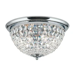 Kattovalaisin Plafond, kromi/läpinäkyvä, Ø 47 cm