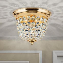 Kattovalaisin Plafond, kulta/läpinäkyvä, Ø 26 cm