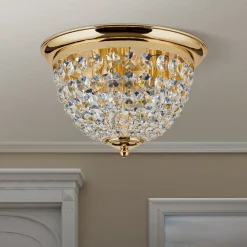 Kattovalaisin Plafond, kulta/läpinäkyvä, Ø 35 cm