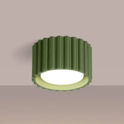 Kattovalaisin RIBLA, oliivinvihreä, Ø 10 cm, metalli, GX53
