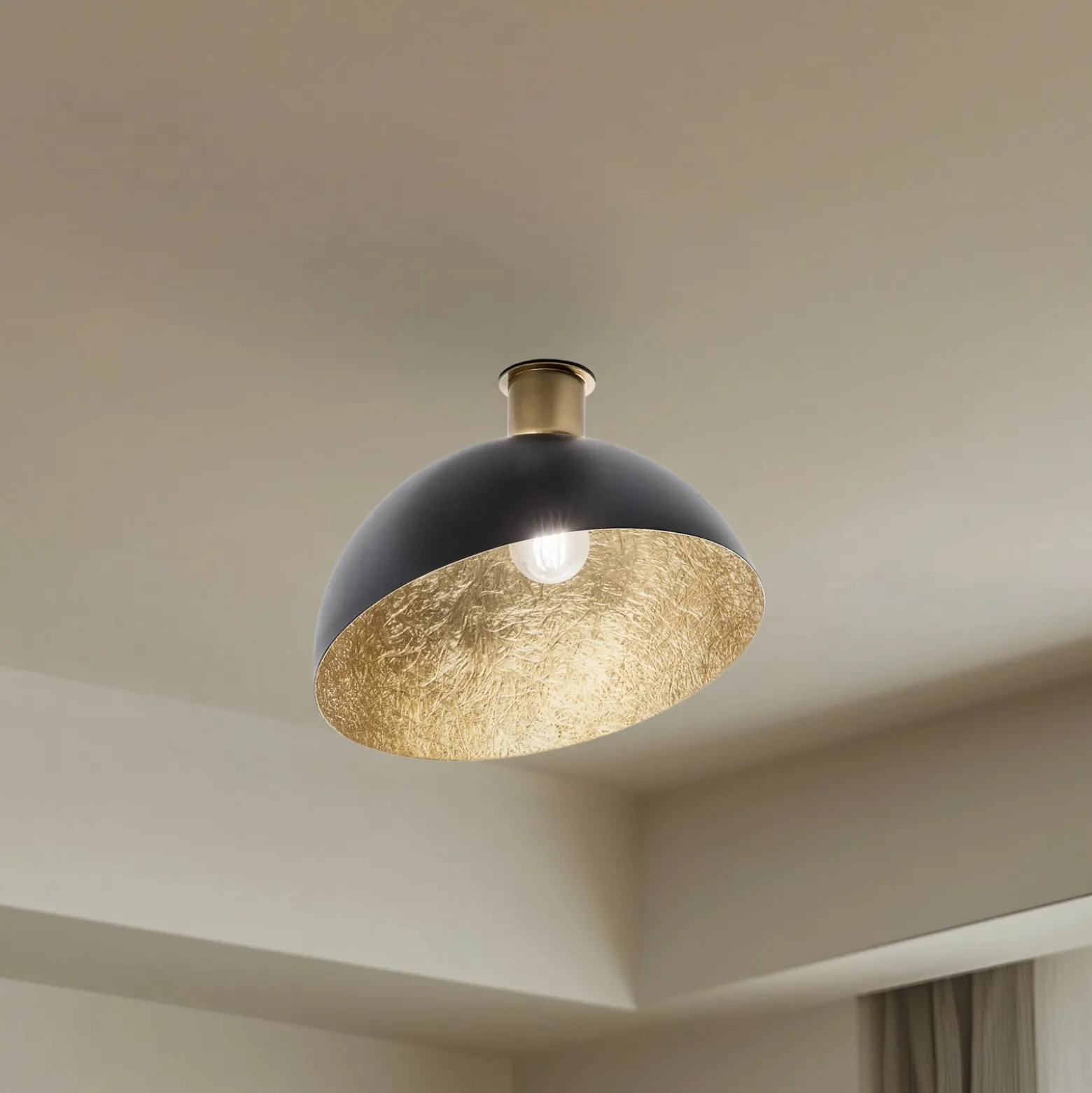 Kattovalaisin Sfera, Ø 35 cm, musta/kulta