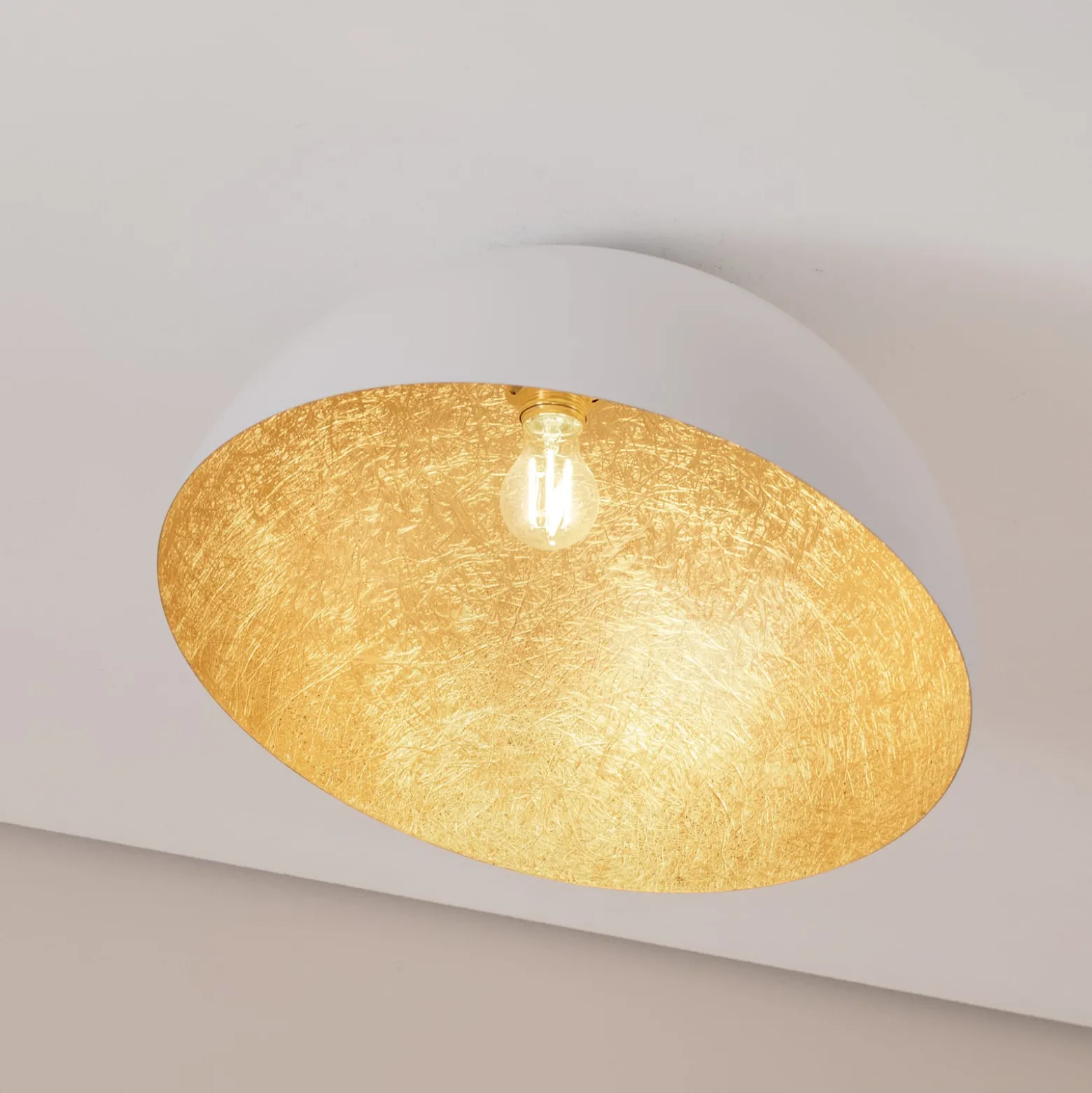 Kattovalaisin Sfera, Ø 50 cm, valkoinen/kultainen