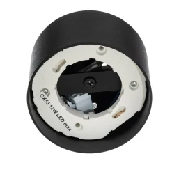 Kattovalaisin Tubo S, musta, teräs, Ø 8 cm, GX53