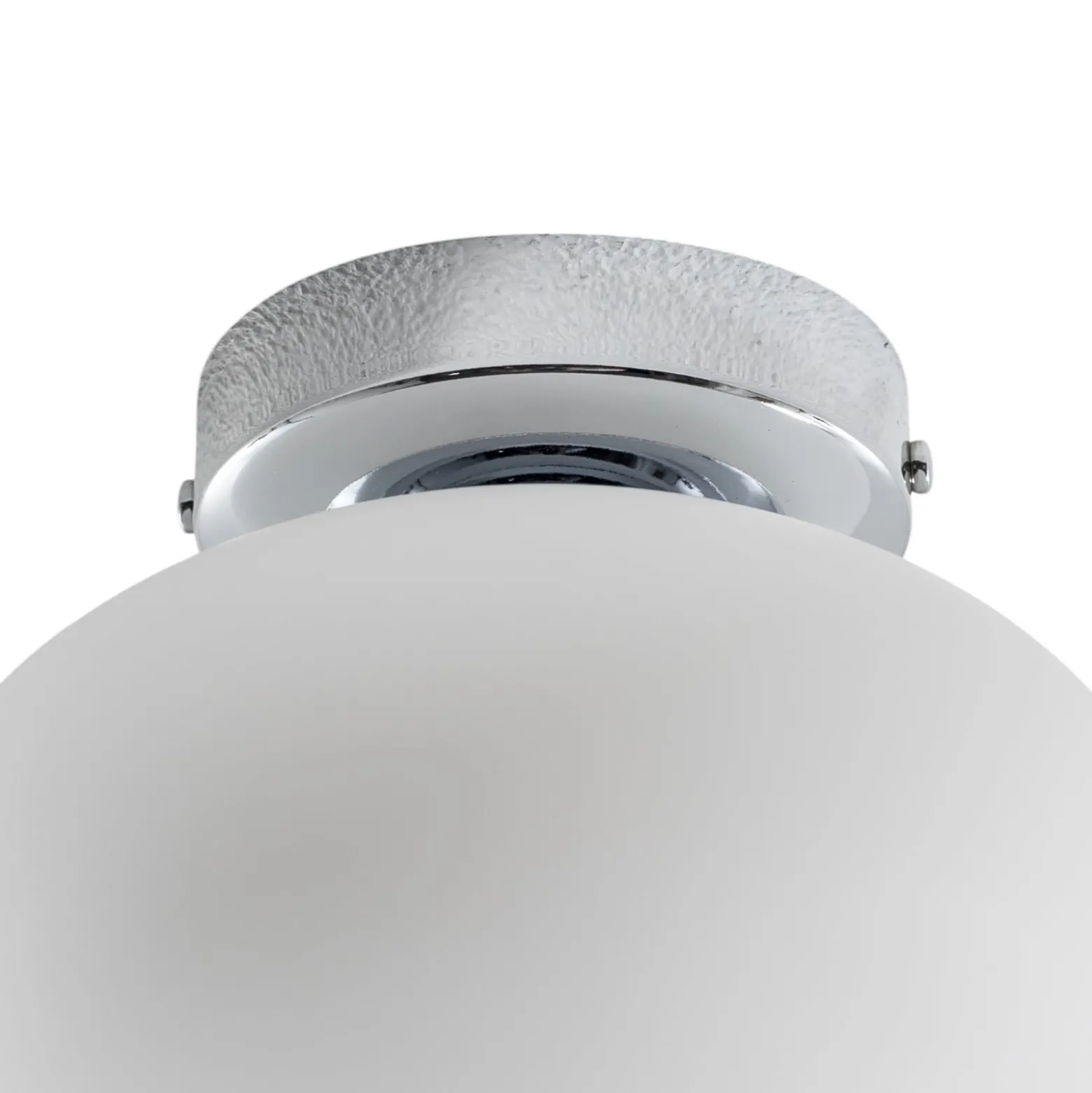 Kattovalaisin Ufo, kromi/valkoinen, Ø 18 cm, lasi, G9