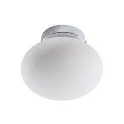 Kattovalaisin Ufo, kromi/valkoinen, Ø 18 cm, lasi, G9
