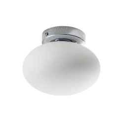 Kattovalaisin Ufo, kromi/valkoinen, Ø 18 cm, lasi, G9
