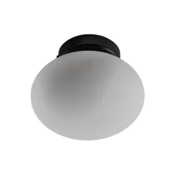 Kattovalaisin Ufo, musta/valkoinen, Ø 18 cm, lasi, G9