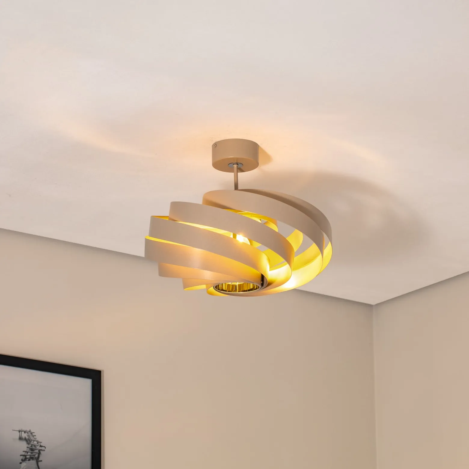 Kattovalaisin Vento, beige, Ø 50 cm