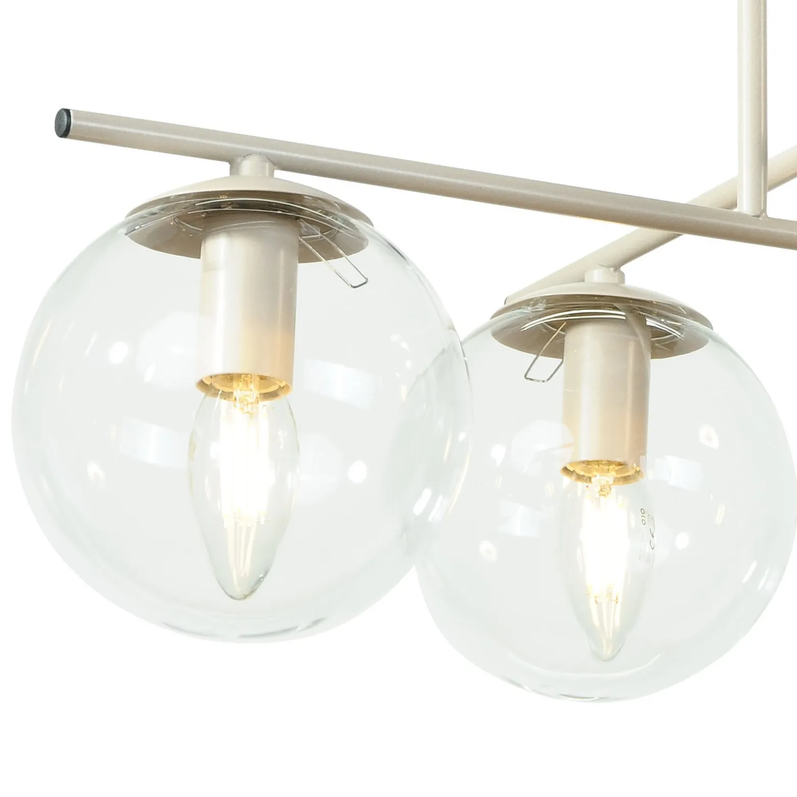 Kattovalaisin Zoe, beige, pituus 51 cm, lasi, 4-lamppuinen, E14
