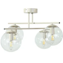 Kattovalaisin Zoe, beige, pituus 51 cm, lasi, 4-lamppuinen, E14