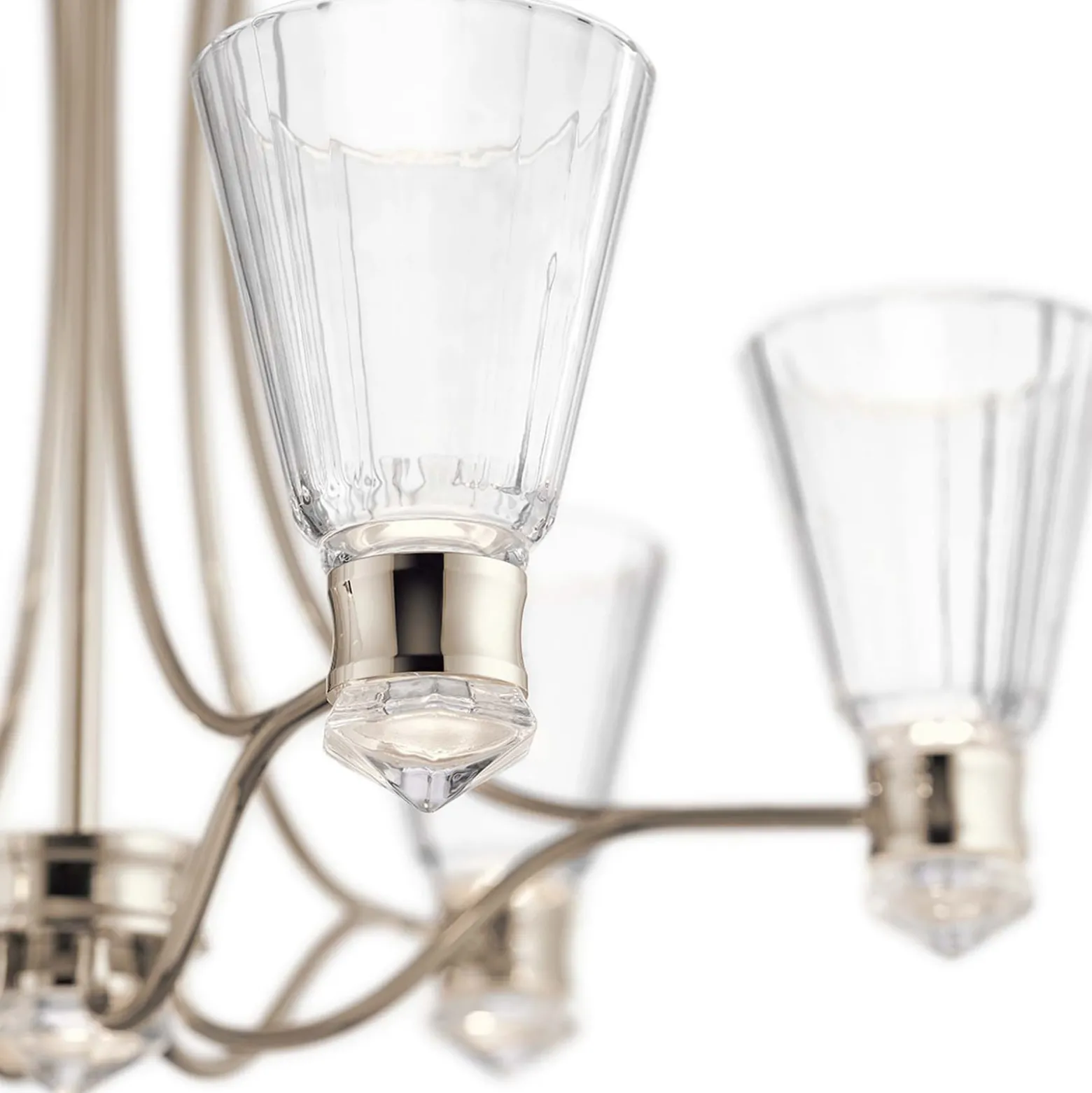 Kayva LED-riippuvalaisin, IP44, 6-valo, kiillotettu nikkeli, kiiltävä