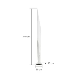 kdln lattiavalaisin Shakti, kromi, valkoinen satiini, korkeus 200 cm