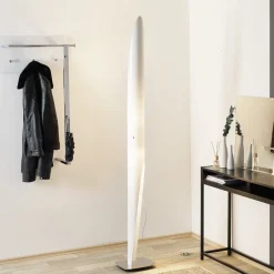 kdln lattiavalaisin Shakti, kromi, valkoinen satiini, korkeus 200 cm