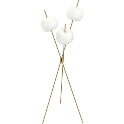kdln LED-lattiavalaisin Kushi, messinkivärinen, korkeus 140 cm