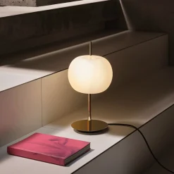 kdln LED-pöytävalaisin KUSHI, messinki, korkeus 32 cm, himmennettävä CCT
