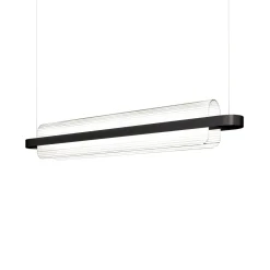 kdln LED-riippuvalaisin Nami, musta, pituus 150 cm, lasi