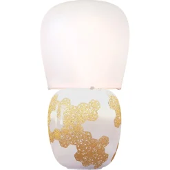 kdln pöytävalaisin Hive, valkoinen, korkeus 47 cm keraaminen/lasi