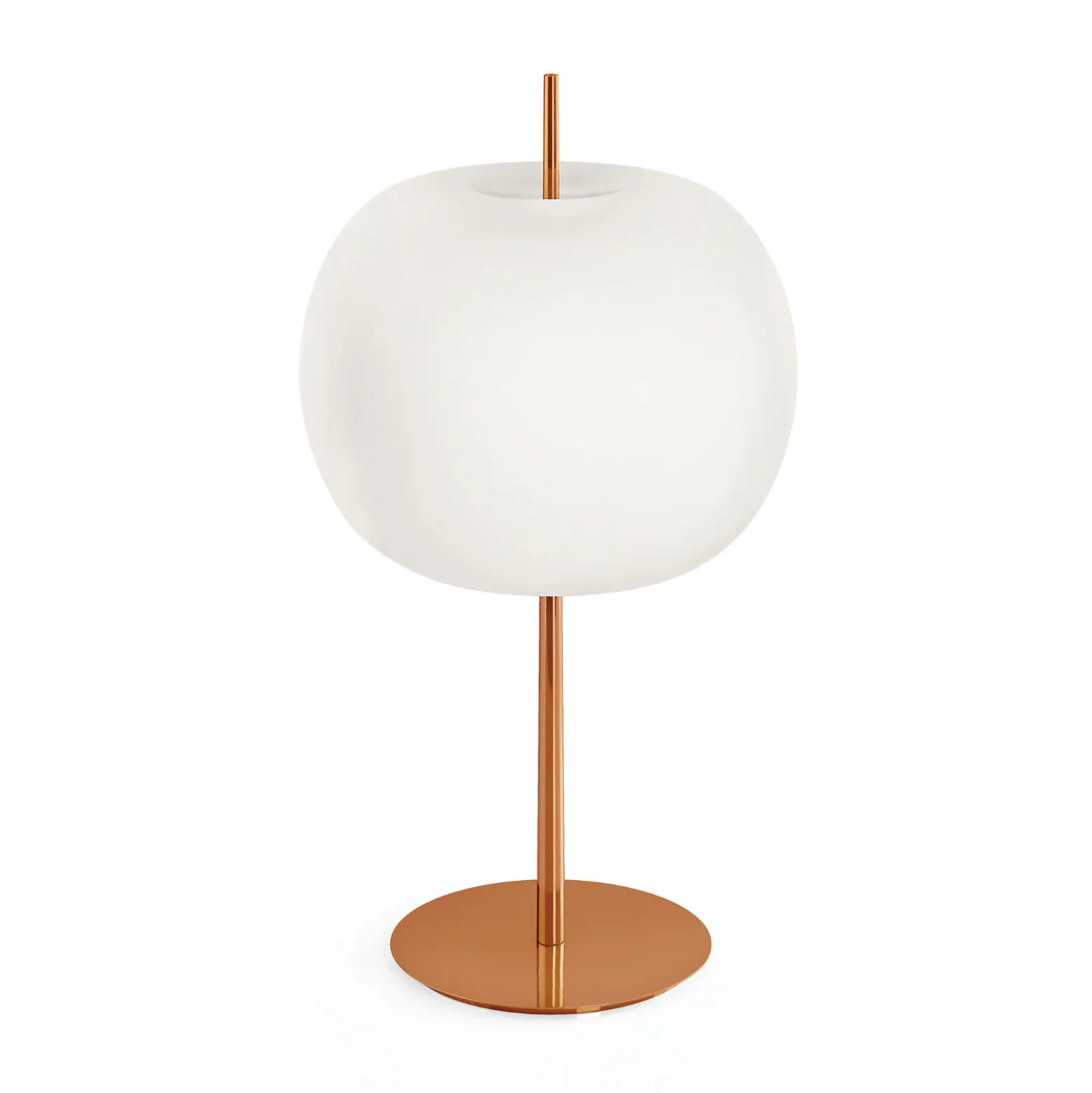 kdln pöytävalaisin Kushi XL, kupari/valkoinen, korkeus 61 cm