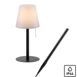 Keno-LED-pöytävalo, maapiikki, vetokatkaisija akku